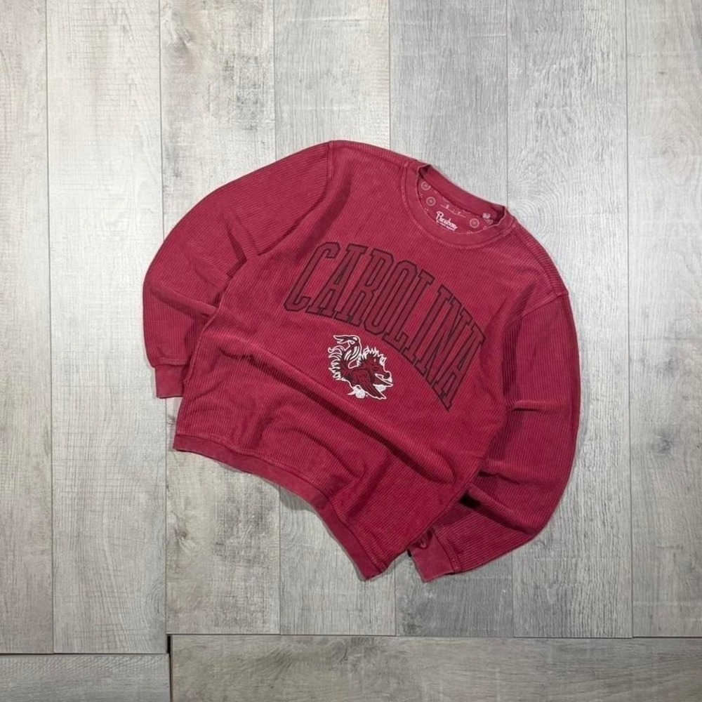Vintage 2000z striped soft Carolina college long sleeve sleeve holes shirt - Picture 1 of 5